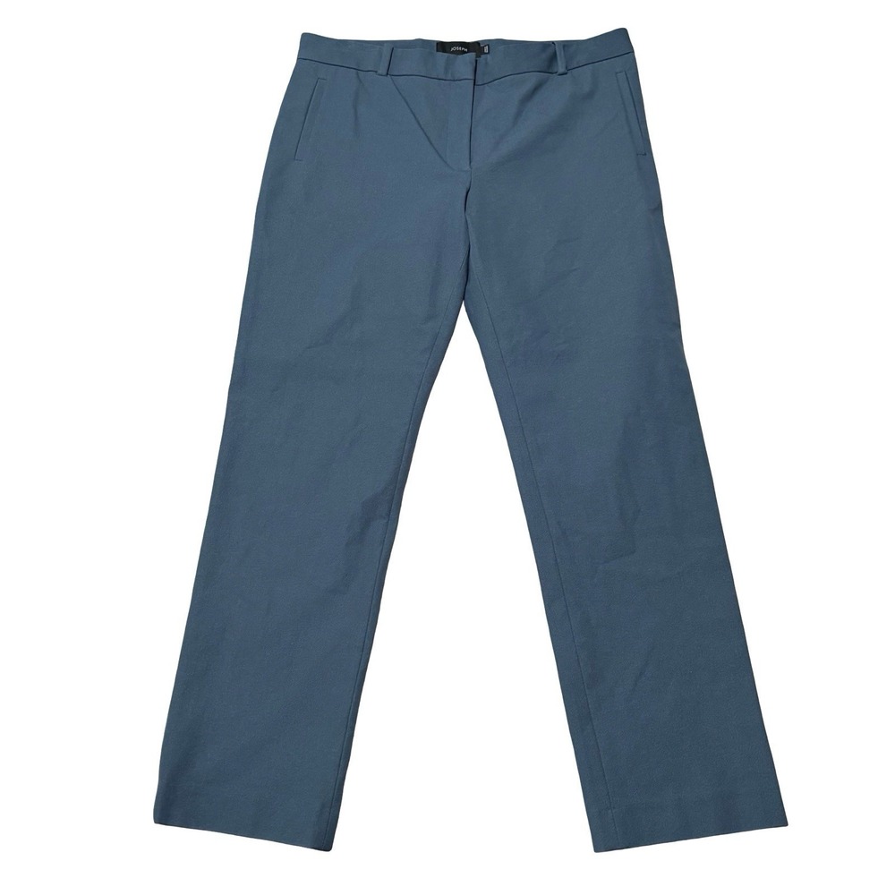 JOSEPH Women's Eliston Gabardine Straight Chino Pants Blue‎ Size 44 / 34 x 28.5